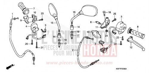 LEVIER DE GUIDON/COMMUTATEUR/CABLE CBF125MA de 2010